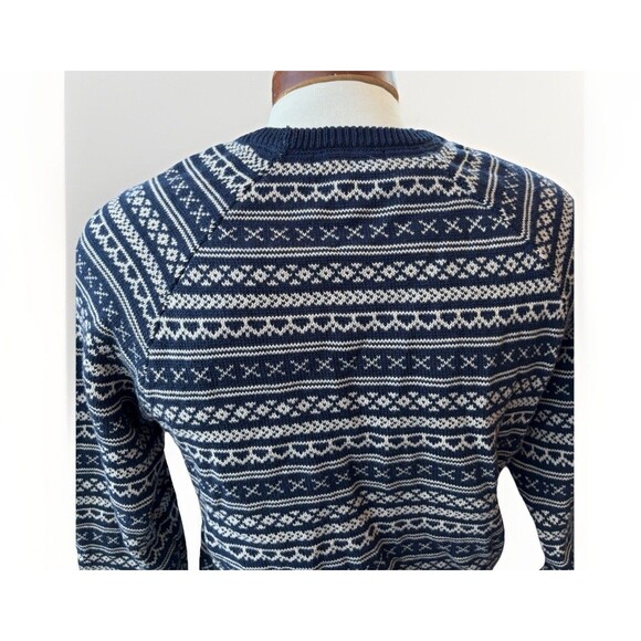Marine Layer Knox Fair Isle Sweater Size M Blue Re Spun Mens - Picture 5 of 8